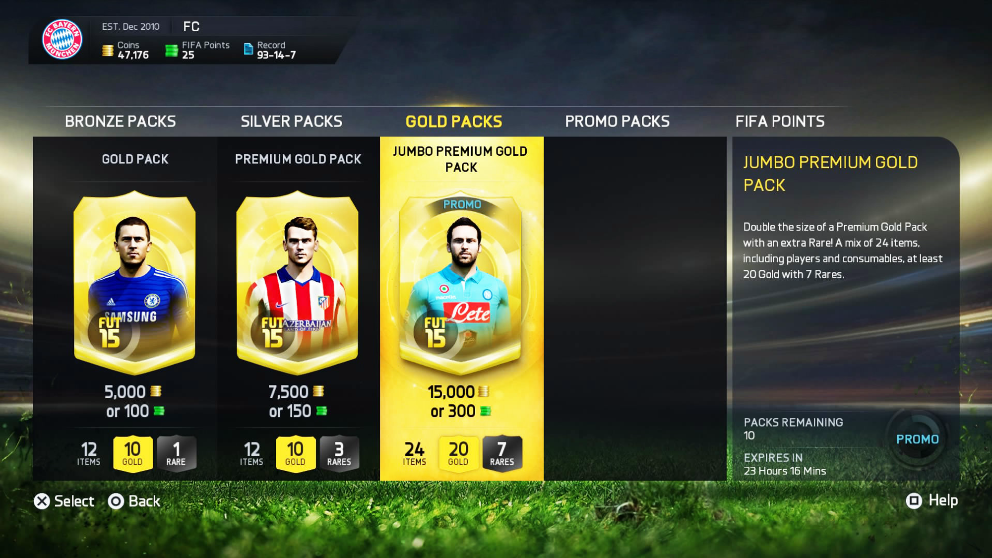 Fifa: Virtual packs can be bought, containing random football players. Source